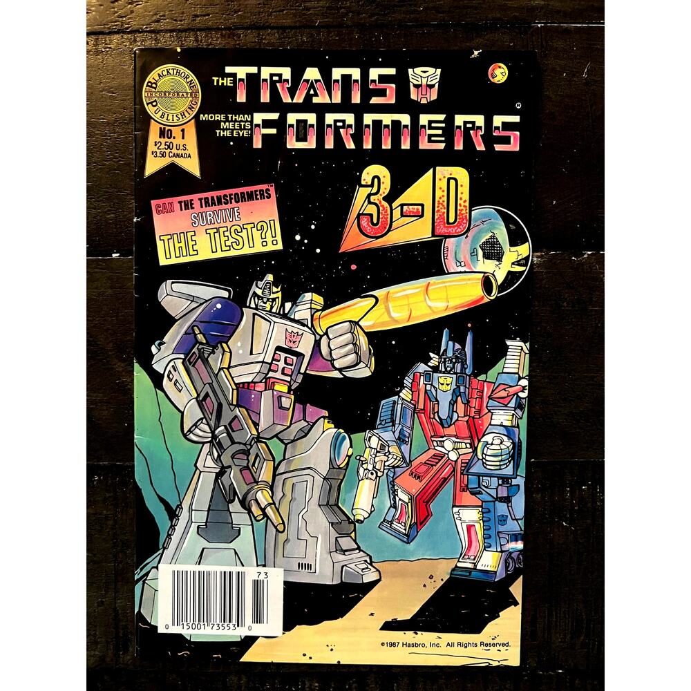 VINTAGE 1987 Blackthorne "TRANSFORMERS 3-D" #1 - NM - First Issue 3D!